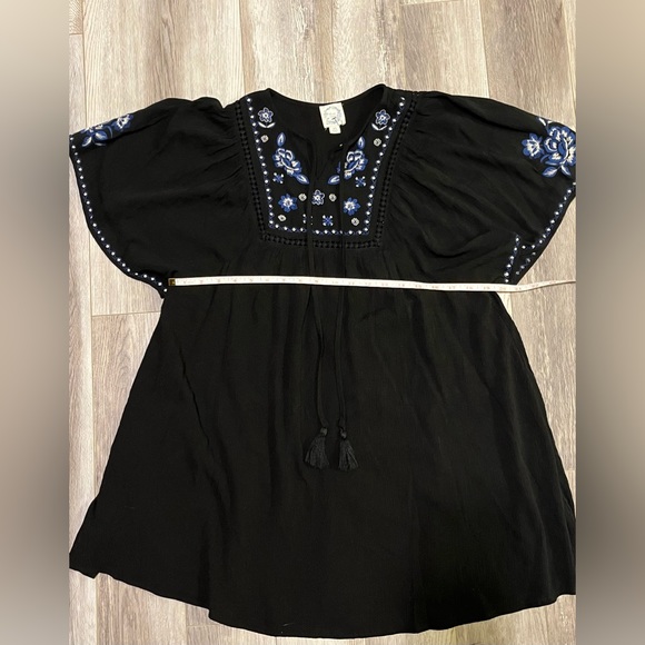 Blue Rain Black & Blue Boho Dress Size XS - Picture 7 of 10